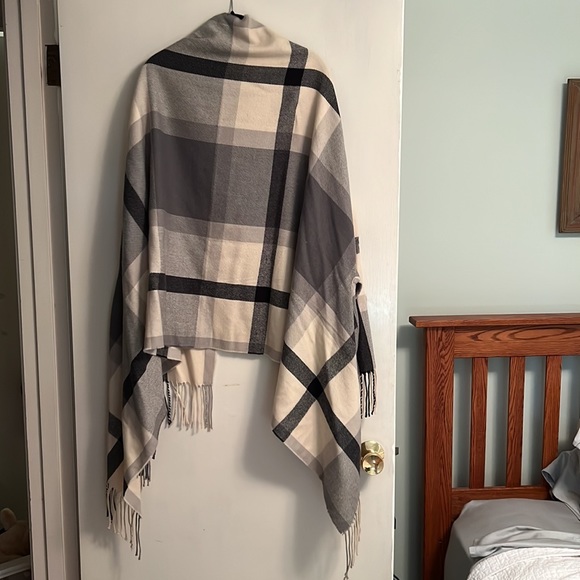 J. Crew Plaid Shawl / Cape - Picture 2 of 3